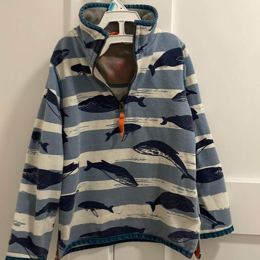 Mini Boden Whale Quarter Zip